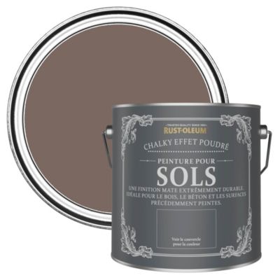 Peinture Mate Marron pour Sols en bois ou béton Chalky - RUST-OLEUM - Torrent 2,5 L
