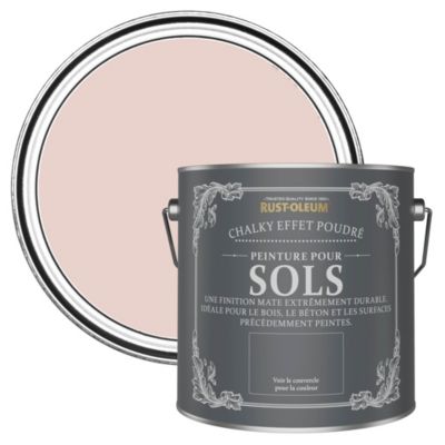 Peinture Mate Rose pour Sols en bois ou béton Chalky - RUST-OLEUM - Champagne Rosé 2,5 L