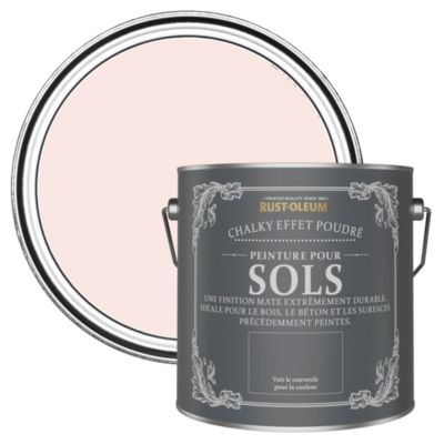 Peinture Mate Rose pour Sols en bois ou béton Chalky - RUST-OLEUM - Vanille Fraise 2,5 L