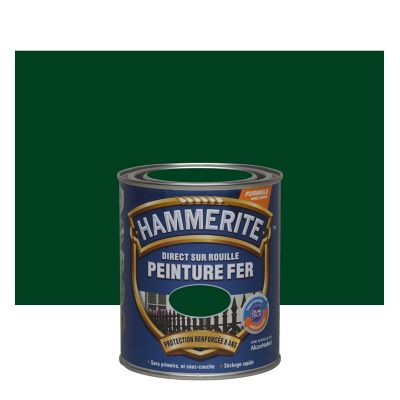 Peinture métal direct sur rouille Hammerite brillant laqué vert buisson 0,75L