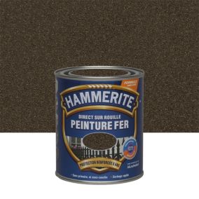 Peinture métal direct sur rouille Hammerite forgé châtaigne 0,75L