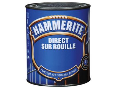 Peinture métal direct sur rouille Hammerite forgé gris zinc 0,75L