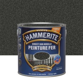 Peinture métal direct sur rouille Hammerite forgé noir 2,5L