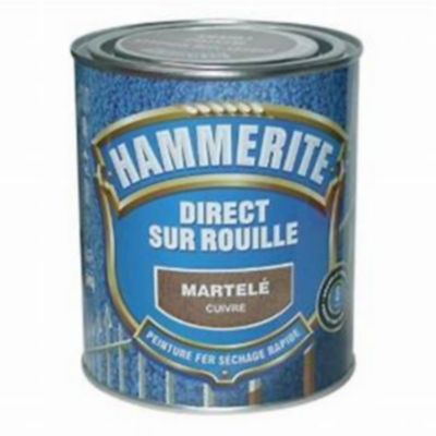 Peinture métal direct sur rouille Hammerite martelé cuivre 0,75L
