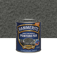 Peinture métal direct sur rouille Hammerite martelé gris ardoise 0,75L