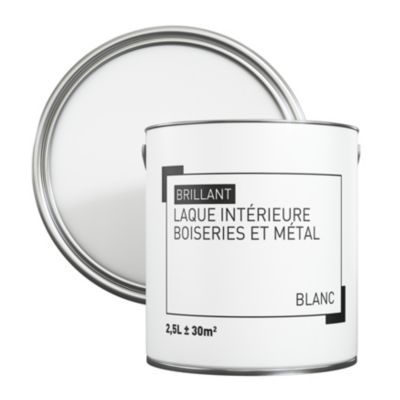 Peinture métal et bois brillant blanc 2,5L