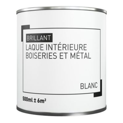 Peinture métal et bois GoodHome brillant blanc 500ml