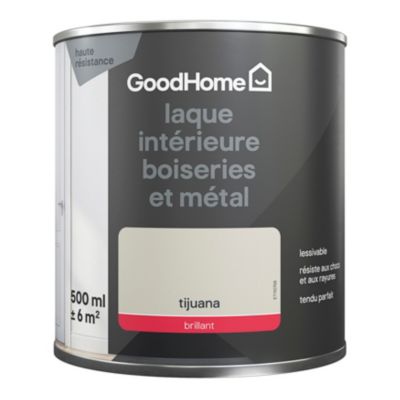 Peinture métal et bois GoodHome brillant beige 500ml
