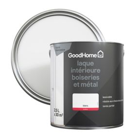 Peinture métal et bois GoodHome brillant blanc 2,5L