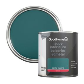 Peinture métal et bois GoodHome brillant vert 500ml