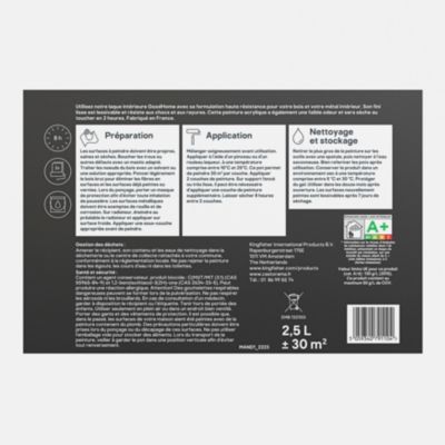 Peinture métal et bois GoodHome satin blanc 2,5L