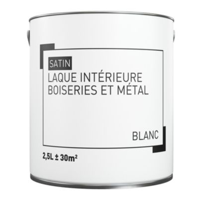 Peinture métal et bois GoodHome satin blanc 2,5L main image 1