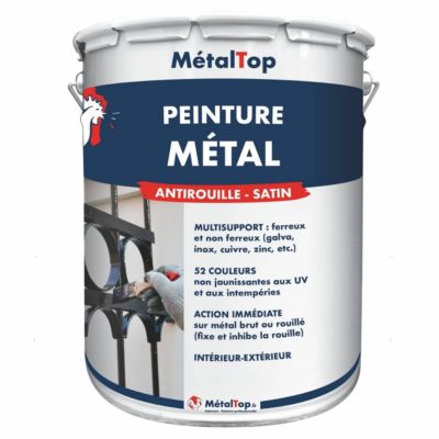 Peinture Metal - Metaltop -  Gris anthracite - Pot 15L