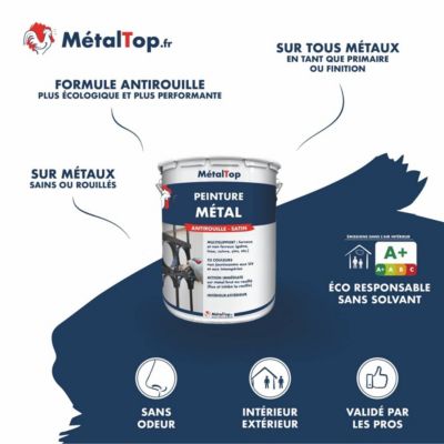 Peinture Metal - Metaltop -  Gris anthracite - Pot 15L