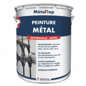 Peinture Metal - Metaltop -  Rouge signalisation - Pot 1L