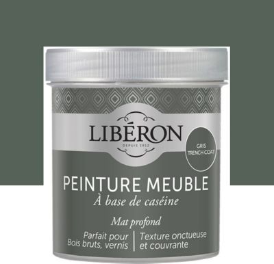 Peinture meuble à base de caséine Libéron 500ml Gris Trench Coat