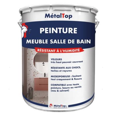 Peinture Meuble Salle De Bain - Brun cuivré - RAL 8004 - 1 L - Métaltop