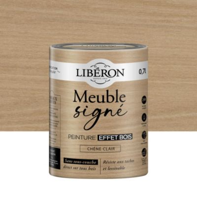 Peinture Meuble Signé effet bois Libéron beige chêne clair mat 0,70 L