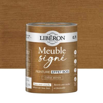 Peinture Meuble Signé effet bois Libéron marron chêne moyen mat 0,70 L