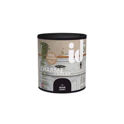 Peinture meubles et boiseries CHARME 500ML NOIR - ID Paris