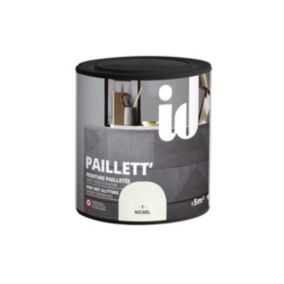 Peinture meubles et boiseries PAILLETT 500ML NICKEL - ID Paris