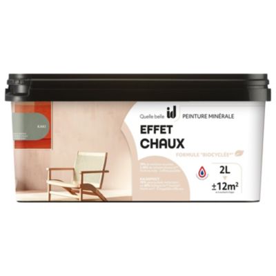 PEINTURE MINÉRALE EFFET CHAUX CHAUX KAKI 2L - ID PARIS