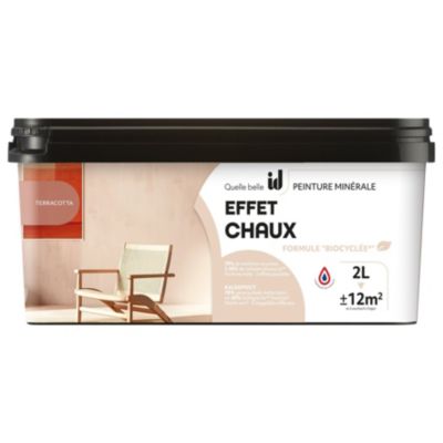 PEINTURE MINÉRALE EFFET CHAUX TERRACOTTA 2L - ID PARIS