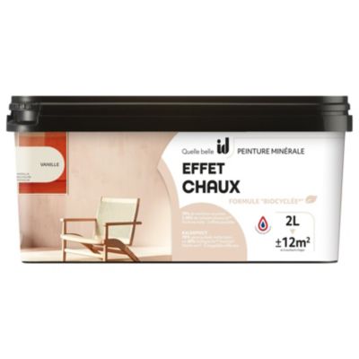 PEINTURE MINÉRALE EFFET CHAUX VANILLE 2L - ID PARIS