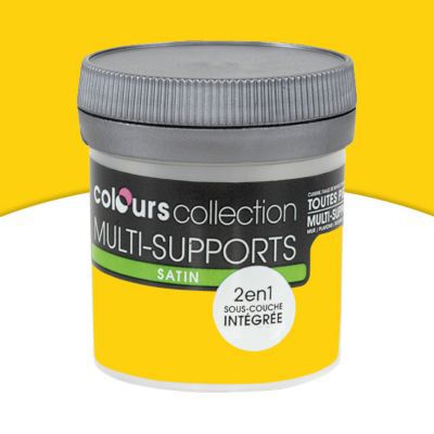 Peinture multi-supports Carton jaune Satin 50ML