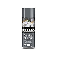 Peinture multi-supports en aérosol Tollens Design et vous anthracite satin 400ml