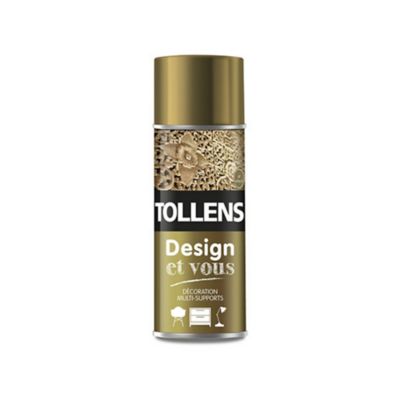Peinture multi-supports en aérosol Tollens Design et vous or satin 400ml