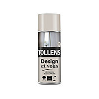 Peinture multi-supports en aérosol Tollens Design et vous pétale de gris satin 400ml