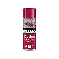 Peinture multi-supports en aérosol Tollens Design et vous rouge satin 400ml