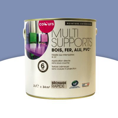 Peinture multisupports extérieur Colours bleu Provence satin 2L