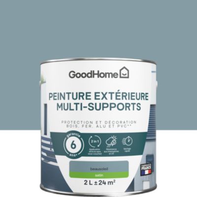 Peinture multi-supports extérieur bleu beau soleil satin GoodHome 2 L