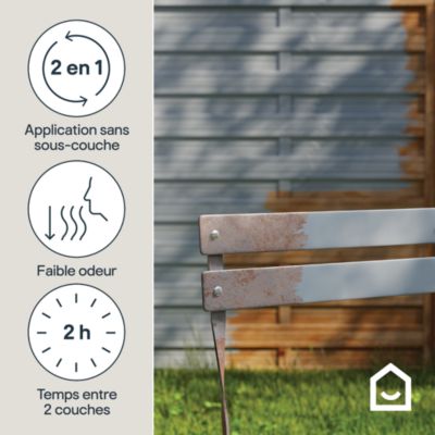 Peinture multi-supports extérieur gris tulsa RAL 7046 satin GoodHome 2 L