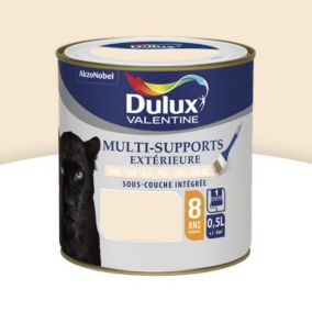 Peinture multi supports extérieure garantie 8 ans Dulux Valentine satin blanc cassé 0,5L