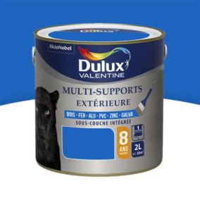 Peinture multi supports extérieure garantie 8 ans Dulux Valentine satin bleu breton 2L