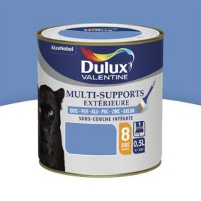 Peinture multi supports extérieure garantie 8 ans Dulux Valentine satin bleu provence 0,5L