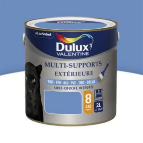 Peinture multi supports extérieure garantie 8 ans Dulux Valentine satin bleu provence 2L