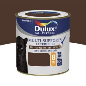 Peinture multi supports extérieure garantie 8 ans Dulux Valentine satin brun normandie 0,5L