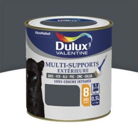 Peinture multi supports extérieure garantie 8 ans Dulux Valentine satin gris sombre 0,5L