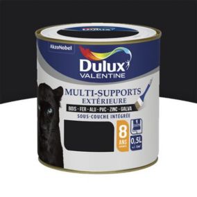 Peinture multi supports extérieure garantie 8 ans Dulux Valentine satin noir 0,5L