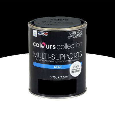 Peinture multi-supports Noir Mat 0,75L