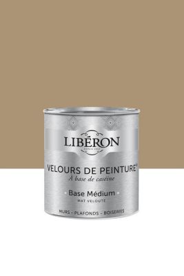 Peinture multisupport murs, plafonds et boiseries Velours de peinture beige chêne liège Libéron 0,5L