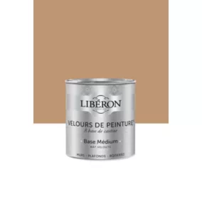 Peinture multisupport murs, plafonds et boiseries Velours de peinture beige ocre de bruoux Libéron 0,5L