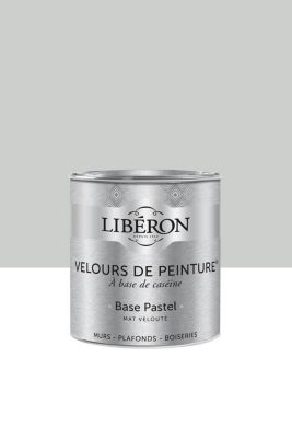 Peinture multisupport murs, plafonds et boiseries Velours de peinture blanc grisaille Libéron 0,5L