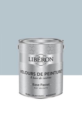 Peinture multisupport murs, plafonds et boiseries Velours de peinture bleu embruns Libéron 2,5L