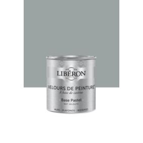 Peinture multisupport murs, plafonds et boiseries Velours de peinture gris corne de brume Libéron 0,5L