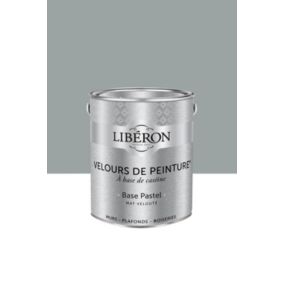 Peinture multisupport murs, plafonds et boiseries Velours de peinture gris corne de brume Libéron 2,5L